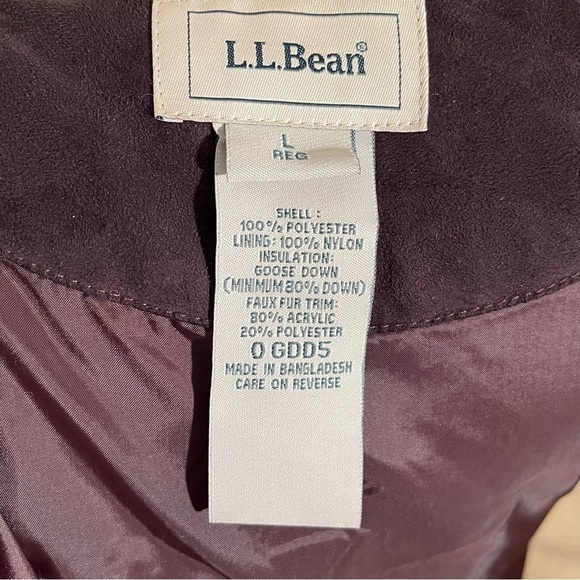 L.L. Bean Goose Down winter Jacket coat Women’s Large - Picture 8 of 11